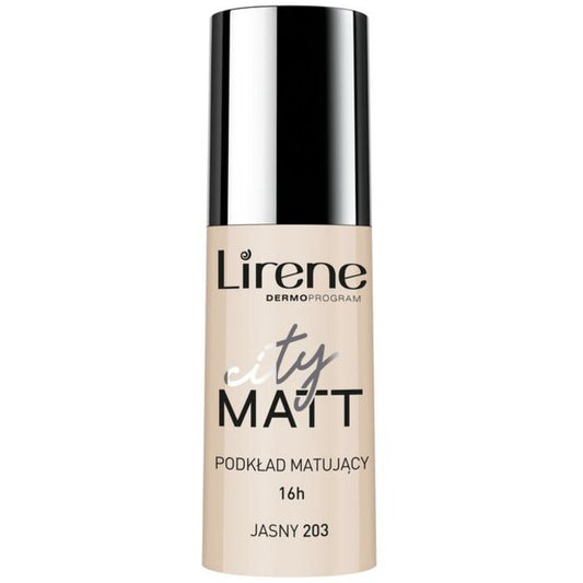 Lirene City Matt Fluid Smoothing Bright - matinį atspalvį suteikiantis makiažo skystis su lyginamuoju efektu 30 ml