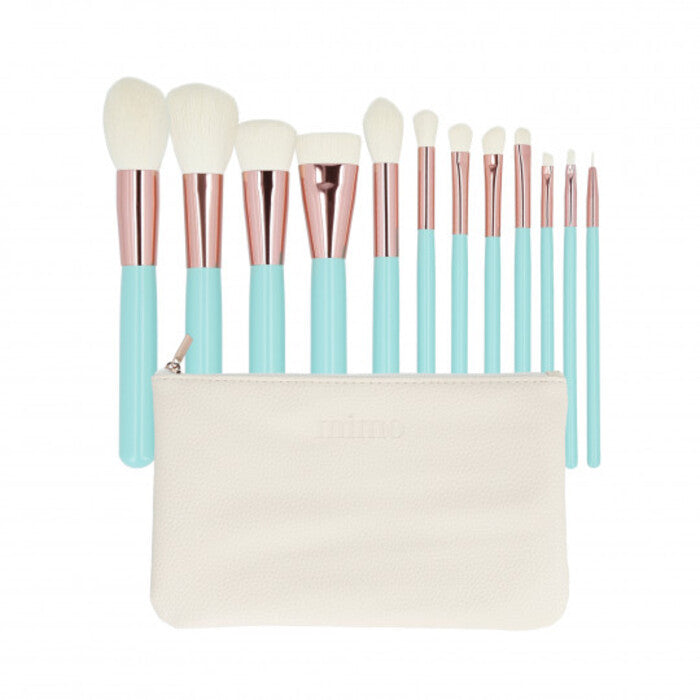 MIMO Makiažo šepetėlių rinkinys Turquoise (12 vnt.) Moterims