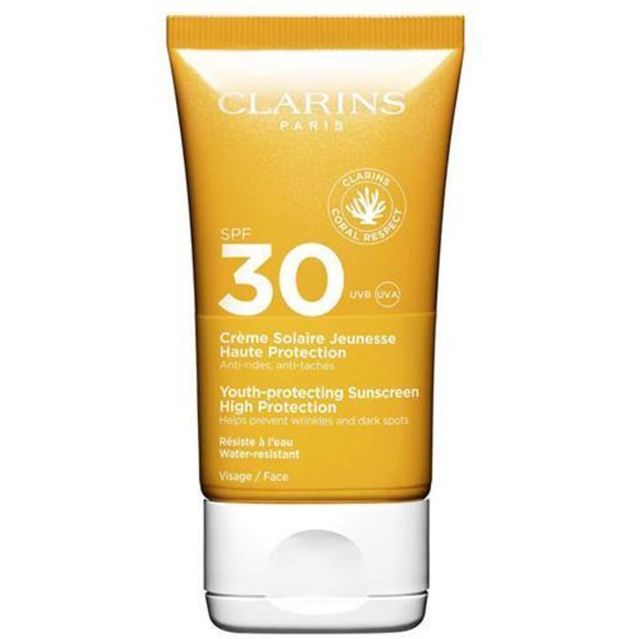 Clarins Jaunystę saugantis kremas nuo saulės SPF 30- Apsauginis veido kremas 150ml