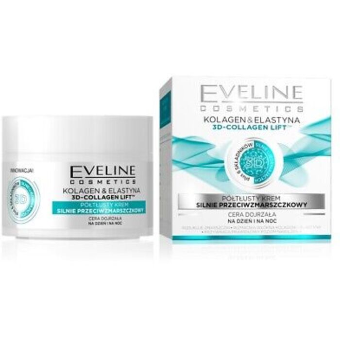 „Eveline Cosmetics 3D Collagen Lift Intense“ dieninis ir naktinis kremas nuo raukšlių – atjauninantis odos kremas nuo raukšlių. - Glamur