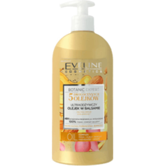 Eveline Cosmetics Botanic Expert 5 Oils Ypatingai maitinamasis kūno aliejus losjone 350ml