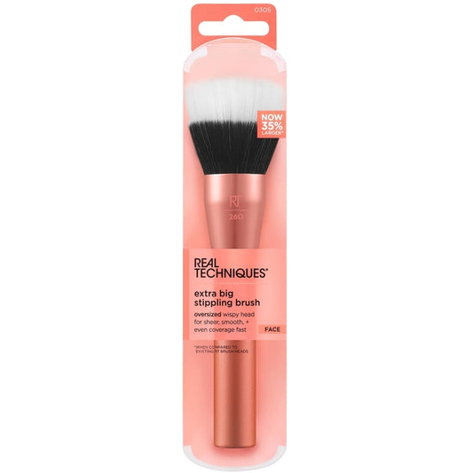 Real Techniques Face Extra Big Stippling Brush – Kosmetinis šepetėlis skystam ir kreminiam makiažui