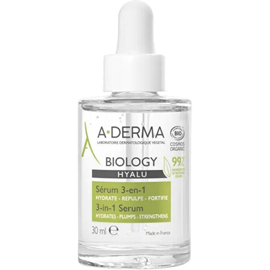 A-Derma Biology Hyalu 3-in-1 serumas - Hialurono rūgšties serumas 3 viename