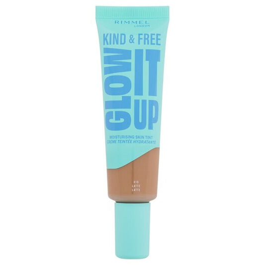 Rimmel Kind & Free Glow It Up drėkinamasis odos atspalvis – drėkinamasis makiažas jautriai, sausai ir normaliai odai 30 ml (503 Mocha) Moterims