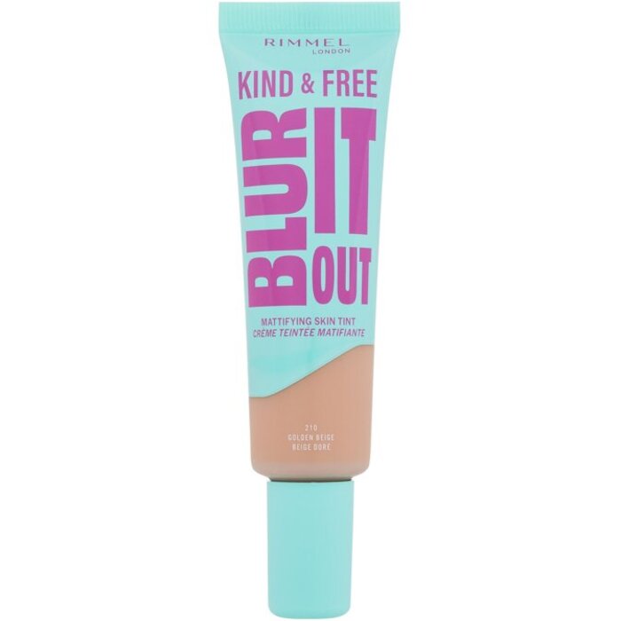 Rimmel Kind &amp; Free Blur It Out matt nahatoon – kerge matt meik kombineeritud ja rasusele nahale 30 ml 163 kuldne vanill naistele