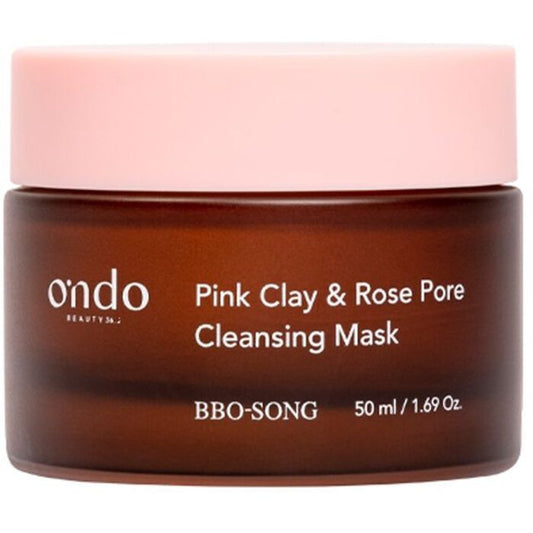 Ondo Beauty 36.5 BBO-SONG Pink Clay ir Rose Pore Cleansing Mask – valomoji veido kaukė (50ml) Moterims