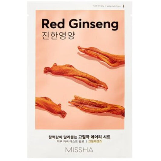 „Missha Red Ginseng Airy Fit Sheet Mask“ – maitinamoji lakštinė kaukė