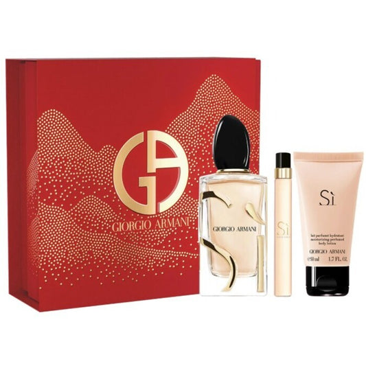 „Sì“ dovanų rinkinys EDP Kvepalai 100 ml, kūno losjonas 50 ml ir miniatiūrinis EDP Kvepalai 10 ml Moterims