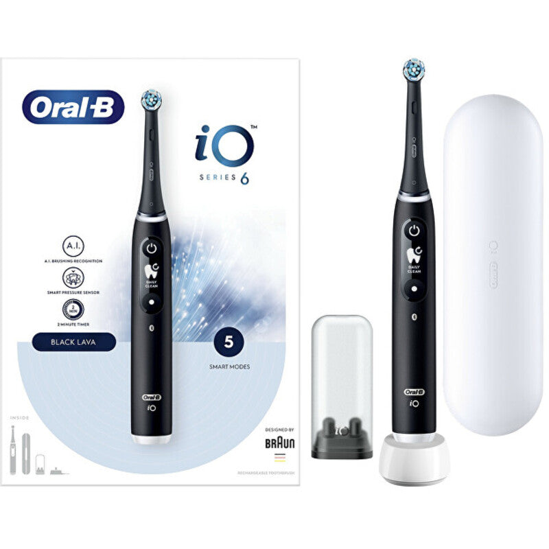 Oral B iO Series 6 (Black Onyx) – elektrinis dantų šepetėlis