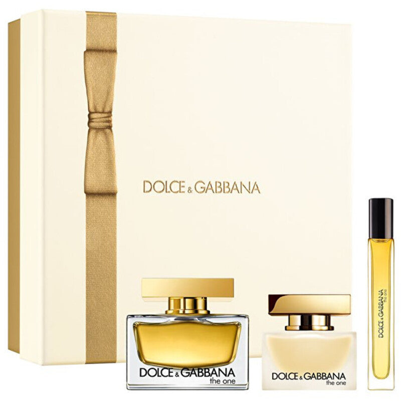 Dolce Gabbana The One dovanų rinkinys EDP 75 ml, plaukų purškiklis 30 ml ir mini EDP 10 ml