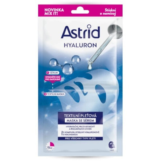 Astrid Hyaluron Mask - Tekstilinė veido kaukė su serumu visiems odos tipams