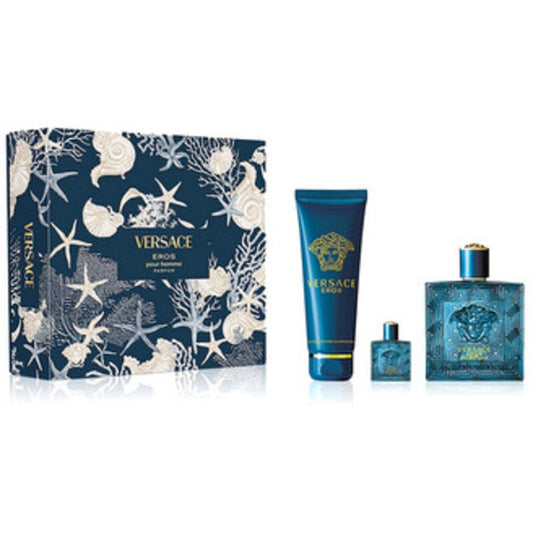 Versace Eros Eau de Parfum Dovanų Rinkinys EDP 100 ml, EDP mini 5 ml ir dušo gelis 150 ml