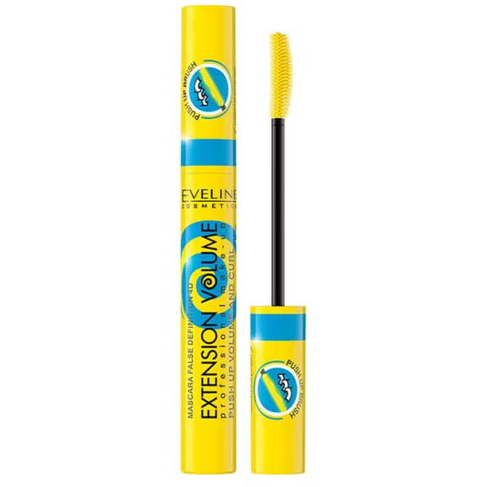 „Eveline Cosmetics Volume Extension Push Up Volume & Curl“ blakstienų tušas – blakstienų tušas, skirtas blakstienų ilginimui ir riesti, 10 ml