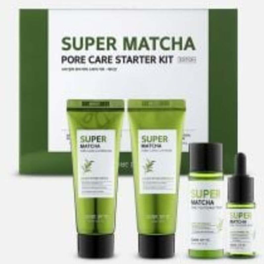 „Some By Mi Super Matcha“ porų priežiūros rinkinys pradedantiesiems – dovanų rinkinys poroms sutraukti ir odai suteikti matiškumo