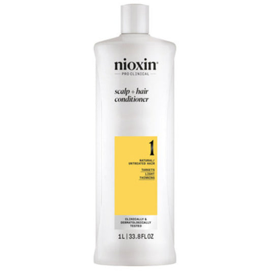 Nioxin System 1 galvos odos ir plaukų kondicionierius – kondicionierius natūraliems, slinkti linkusiems plaukams.