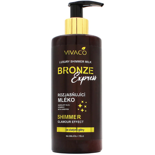 Vivaco Bronze Express – šviesinantis kūno losjonas su blizgučiais