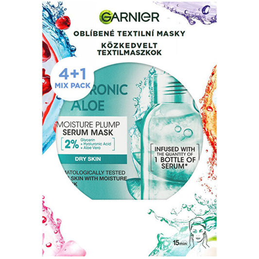 GARNIER Party Mix Mask Set – tekstilinių veido kaukių rinkinys