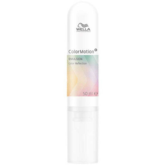 „Wella Professional Color Motion+ Emulsion“ – putojanti emulsija spalvos apsaugai ir plaukų blizgesiui.