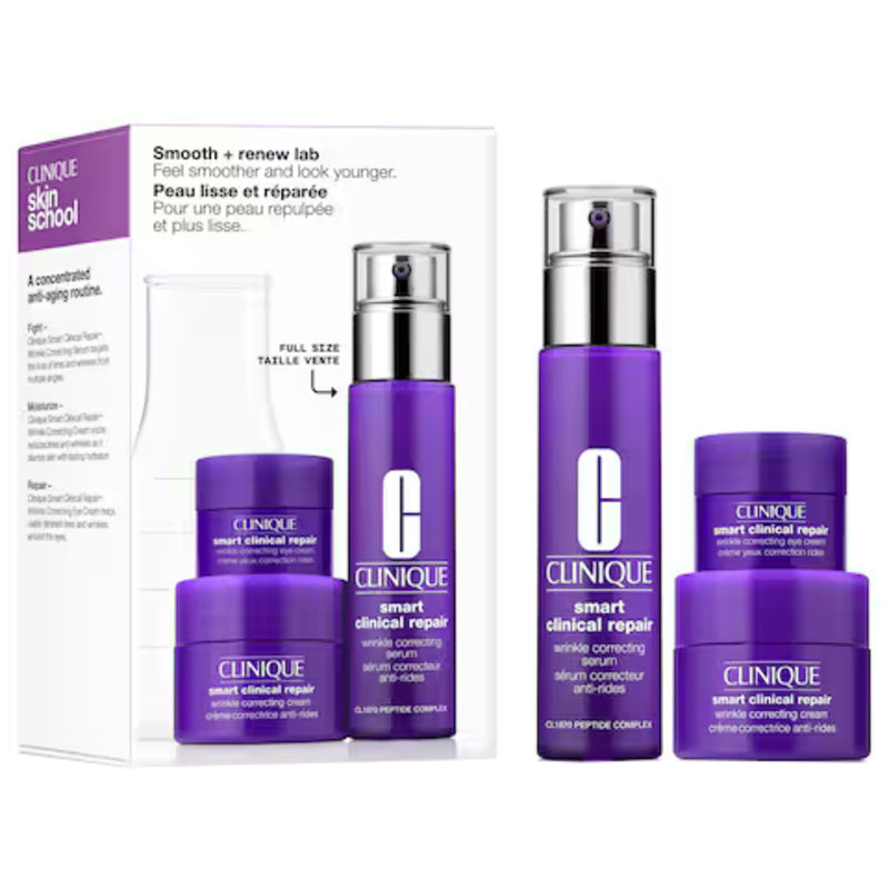 Clinique Smooth & Renew Lab Skincare Set - Skincare Dovanų Rinkinys