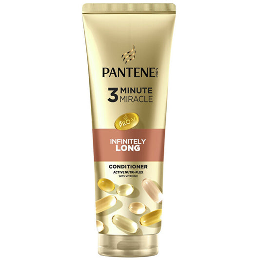 „Pantene 3 Minute Miracle Infinite Long“ kondicionierius – kondicionierius ilgiems plaukams.