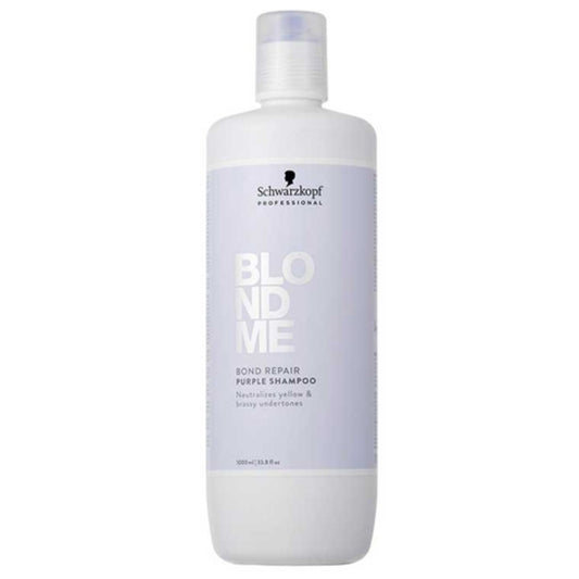 Schwarzkopf Professional „BlondMe Bond Repair Purple“ šampūnas – tonizuojamasis šampūnas, neutralizuojantis geltonus atspalvius.