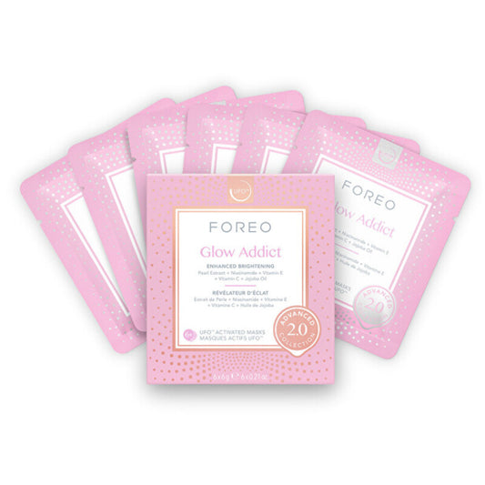Foreo UFO™ Glow Addict skaistinamoji veido kaukė – skaistinamoji veido kaukė su aktyvinimu papilkėjusiai odai