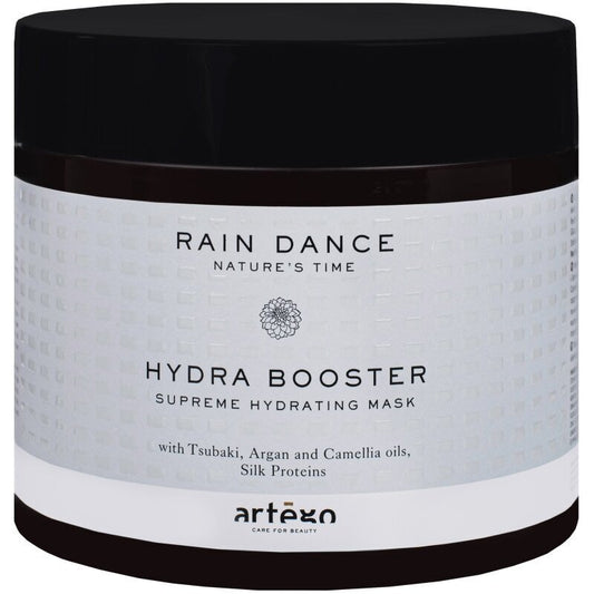 Artègo „Rain Dance Hydra Booster“ kaukė – drėkinamoji kaukė, skirta lengvai iššukuoti plaukus.