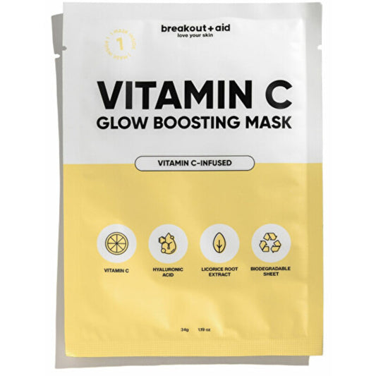 Breakout+aid C Glow Boosting Mask - skaistinanti kaukė su vitaminais