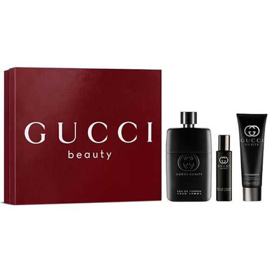 Gucci Guilty Pour Homme Eau de Parfum Dárková sada EDP 90 ml, sprchový gel 50 ml a miniaturka EDP 15 ml