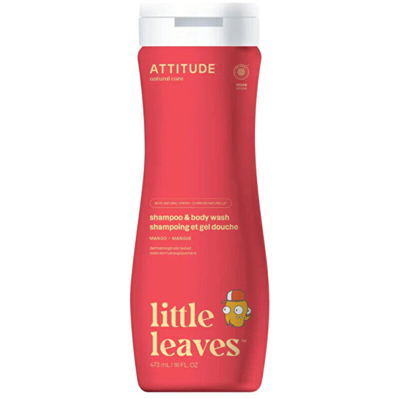Attitude „Little Leaves“ mangų šampūnas – kūdikių kūno muilas ir šampūnas