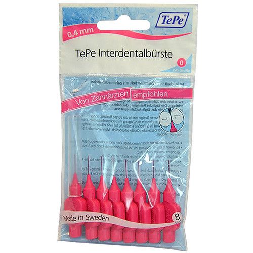 TePe Interdental Brush Normal (0,4 mm rožinis 8 vnt) - tarpdančių dantų šepetėliai Moterims